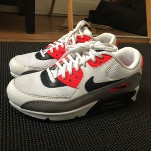 Red/white/black Nike AirMaxes